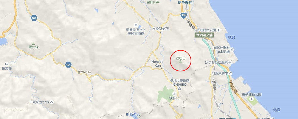笠松山の地図